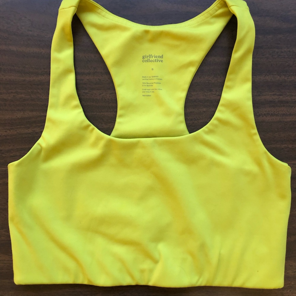 Girlfriend Collective Paloma Bra Chartruese